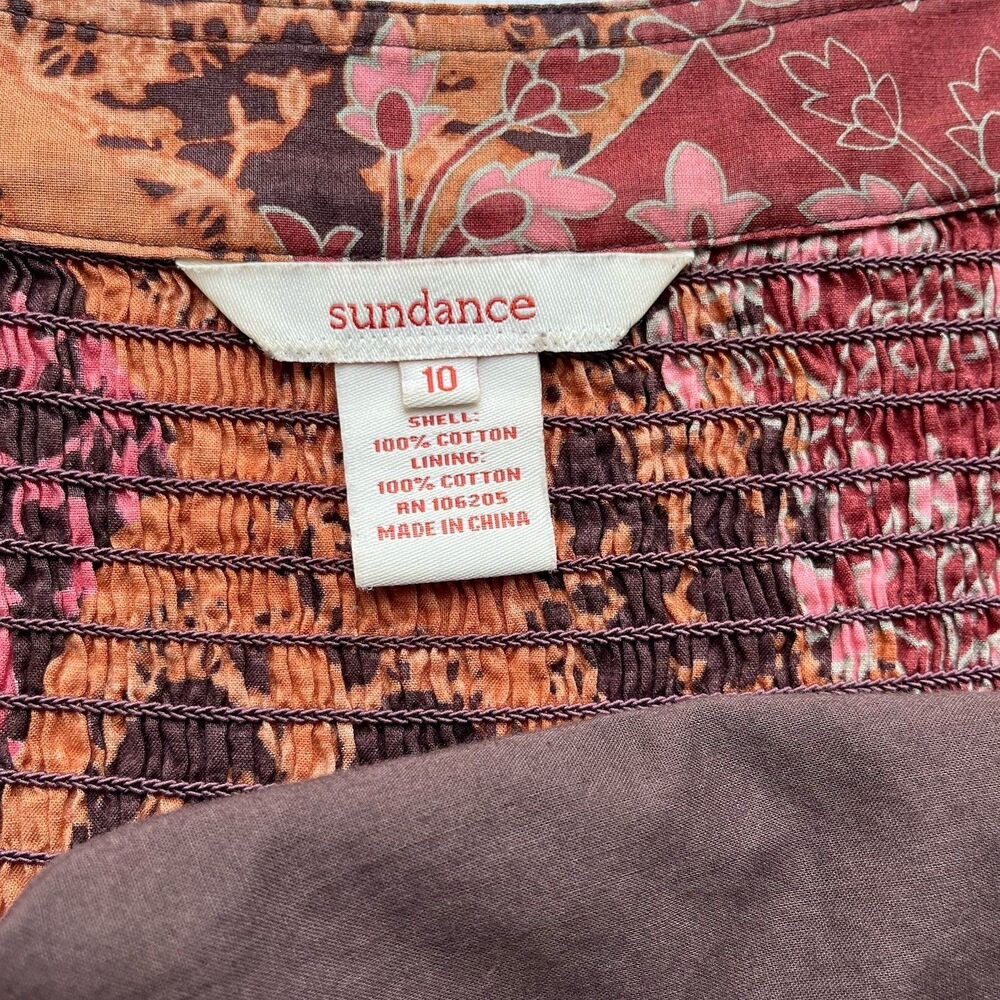 Sundance Maxi Dress Multi Tiered Flowy Womens Size 10 Boho Country (BROKEN ZIP) - Picture 9 of 10